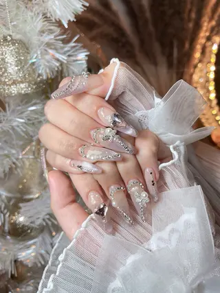 ネイル 23時まで❤︎韓国、 ワンホンネイルのネイルデザイン