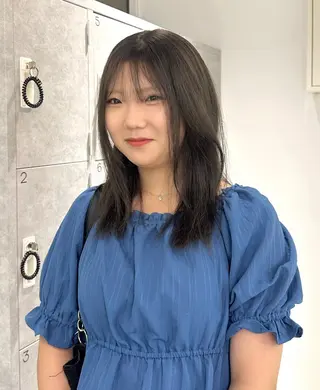 セミロング カラー 韓国ヘア/レイヤー/ sara 🎀のヘアスタイル