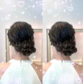 ロング ヘアメ/お呼ばれﾍｱ /横浜/nozomiのヘアスタイル