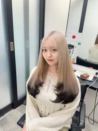 ロング カラー 韓国ヘア🇰🇷🎀 みきのヘアスタイル