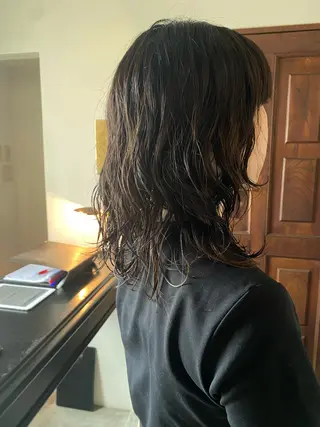 ミディアム パーマ 今泉 颯太/room3のヘアスタイル