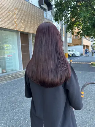 ロング カラー 井手 素子のヘアスタイル