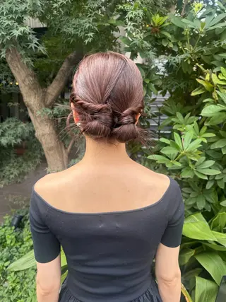 ミディアム ヘアアレンジ 🎗️【ヘアセット 美眉】吉川玲🎗️のヘアスタイル