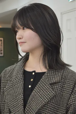 ミディアム カラー レイヤーボブ/ 艶カラー/サナ🌼のヘアスタイル