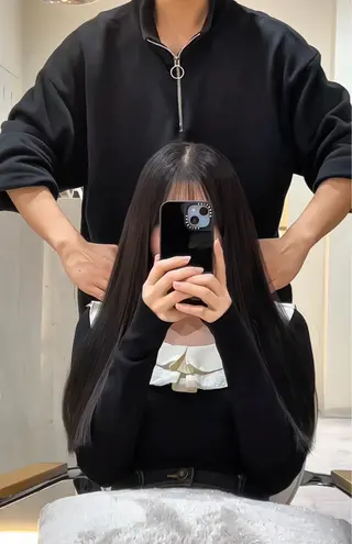 ロング 🩶レイヤー/艶髪/ 顔周り/韓国風/輝士のヘアスタイル