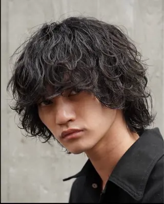 ショート カラー パーマ メンズ キッズ 栄💗レイヤーカット ｜韓国風｜haruのヘアスタイル