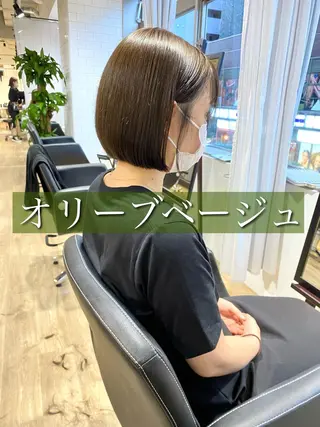 ミディアム カラー 髪質改善水素TR× レイヤーカット/熊澤のヘアスタイル