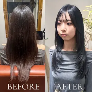 ミディアム カラー 髪質改善 SHEER. 大阪梅田【シアー】所属・村上｜髪質改善 プロデュースのヘアスタイル