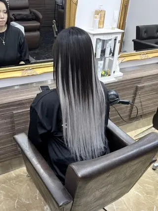 ロング カラー ヘアアレンジ LIP 大阪本店 エクステ 堀谷和孝のヘアスタイル