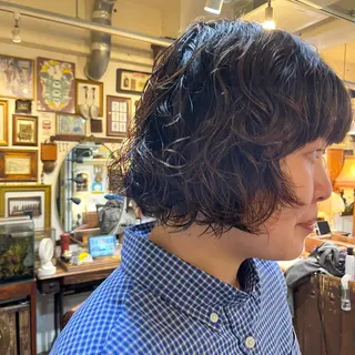 ショート パーマ 抜け感ショート パーマ/緒方椋のヘアスタイル