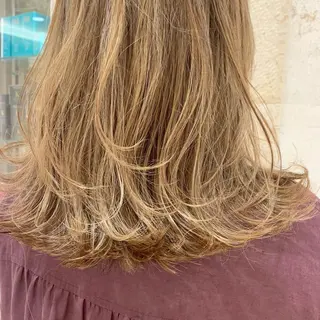 ミディアム カラー note所属・💗hikaru💗 カット/パーマのヘアスタイル