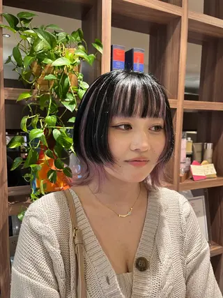 ミディアム カラー dogstar小林諒 レイヤー/パーマのヘアスタイル