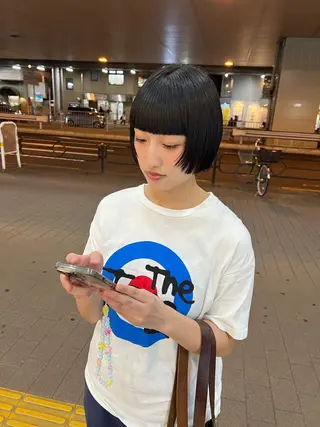 ショート 韓国ボブ/縮毛矯正 /レイヤーカットのヘアスタイル