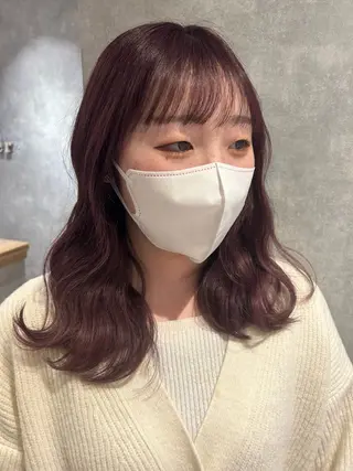 セミロング カラー La Bonheur hair Olivier北千住店【ラボヌールヘアーオリヴィエ】所属・RAN 🎀のヘアスタイル