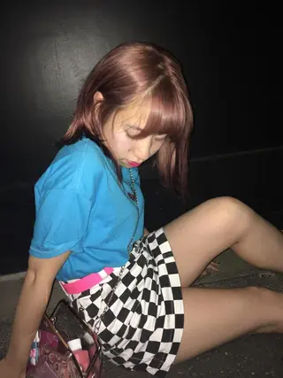 ミディアム カラー ピンクベージュ/新潟 万代/高橋桃葉🍑のヘアスタイル