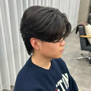 ミディアム パーマ メンズ momo🍀COQU 千葉駅/🚹限定のヘアスタイル