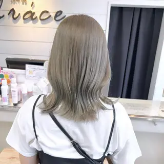 ミディアム three若林 那津のヘアスタイル