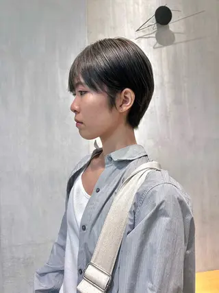 ショート レイヤーカット/ツヤ 縮毛矯正/アチワのヘアスタイル