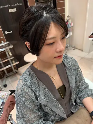 ショート ヘアアレンジ レナークアリア 梅津美憂のヘアスタイル