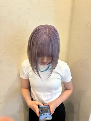 ミディアム ピンク🌸/暖色/ ブリーチ/横浜/金光のヘアスタイル