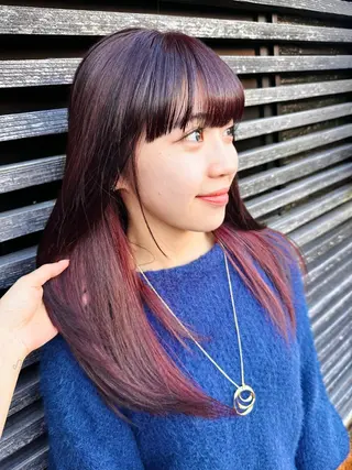 ロング カラー SOURCE hair space所属・林 南美のヘアスタイル
