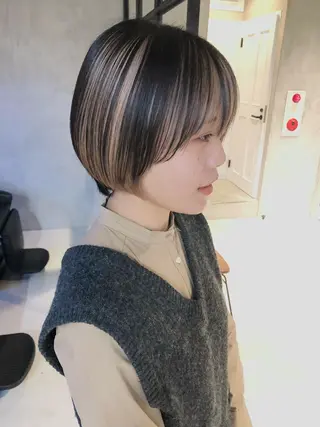 ショート カラー ヘアアレンジ ショートヘア原宿 fifth コシのヘアスタイル