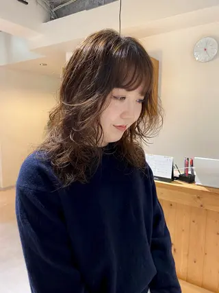 セミロング パーマ iroha/ n.w.h🎀のヘアスタイル