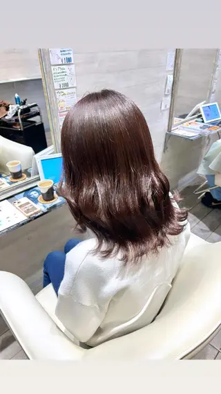ミディアム カラー 🎀暖色/ ピンク🎀seinaのヘアスタイル
