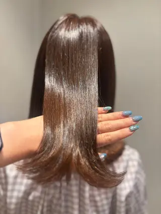 ミディアム 髪質改善カラー ブラウン🤎YUMEのヘアスタイル