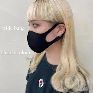 カラー エクステ ハイトーン 💭黒崎ハルカのヘアスタイル