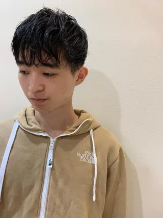 ショート メンズ R-5 shonandai所属・🍋透け感カラー🍃 オリーブ🍐Kahoのヘアスタイル