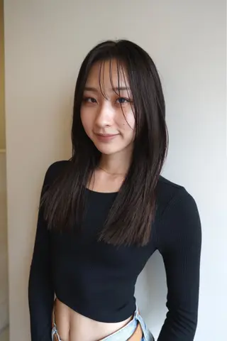 ロング 💛🤍U too e’s 鎌倉🧸のヘアスタイル