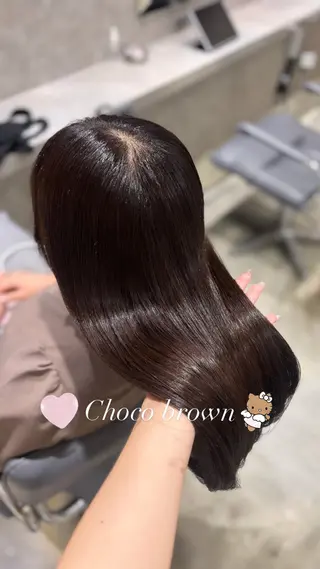 カラー Euphoria銀座店所属・Wカラー/縮毛矯正 🎀𝐒𝐀𝐊𝐈のヘアスタイル