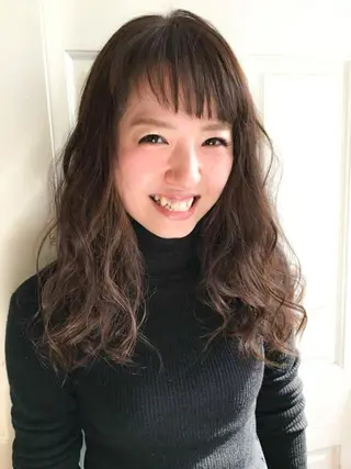 パーマ ロング HAIR WORKS HELM所属・ショート✨ボブ✨代表 新田見美仁のヘアスタイル