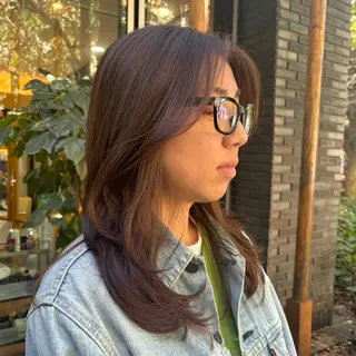 セミロング 🫧似合わせカット 🫧福田のヘアスタイル