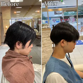 ショート パーマ メンズ 🔮メンズ縮毛矯正 毛流れパーマ💎竹永のヘアスタイル