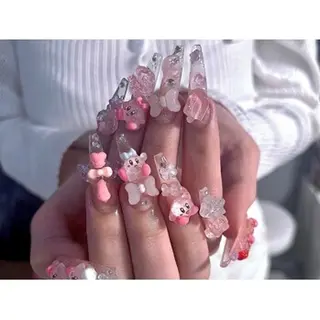 ネイル 【パラジェル・フィルイン】 T&BNAIL STUDIO所属・り オ　ロング無制限中のネイルデザイン