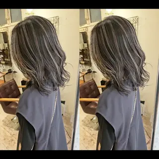 ミディアム cherie所属・バレイヤージュ/ ハイライト/大内格のヘアスタイル