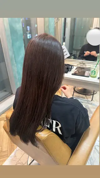 ロング カラー レイヤー/透明感 カラー/縮毛/しおんのヘアスタイル