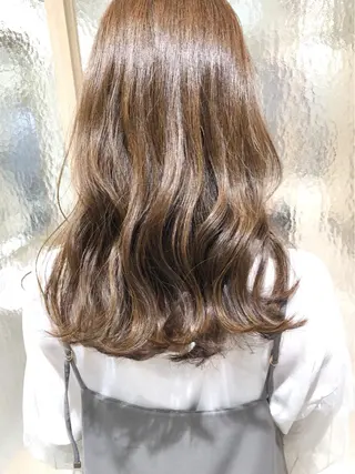 セミロング カラー パーマ 艶髪/韓国レイヤー イノウエヒロキのヘアスタイル