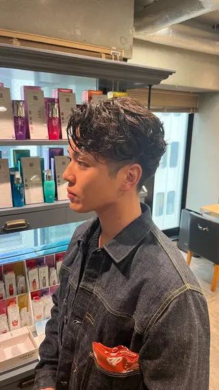 メンズ メンズカット パーマ飯野友喜のヘアスタイル