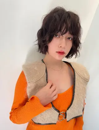 ミディアム パーマ 🍊美容室TU. LUCE／コン🍊のヘアスタイル