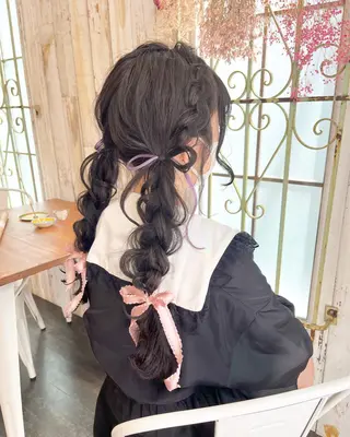 ロング ヘアアレンジ 髪質改善カラー☆ ヘアアレンジmiyuのヘアスタイル