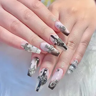 ネイル 🍑長さだし ワンホン💅モモコのネイルデザイン