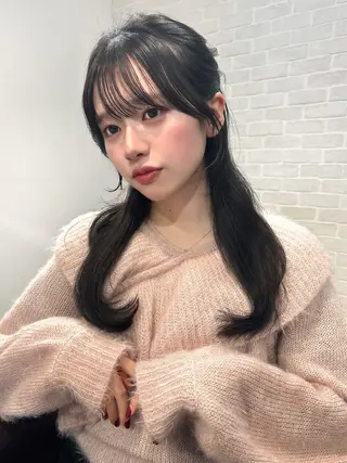 ロング カラー 【韓国ヘア×透明感 カラー】笹谷 莉未のヘアスタイル