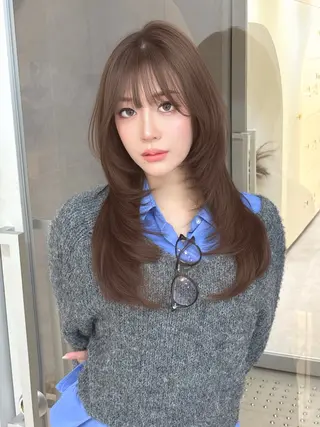 セミロング kiti SAKAE所属・HARU/顔周り /ワンホンレイヤーのヘアスタイル