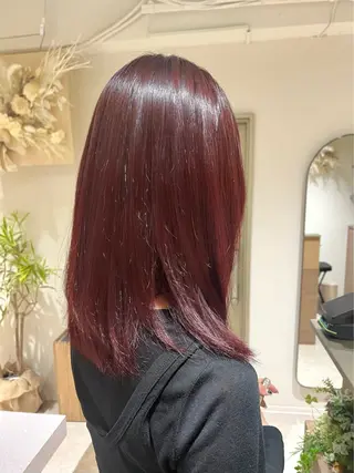 セミロング カラー KANO🌷 ブリーチなしカラーのヘアスタイル