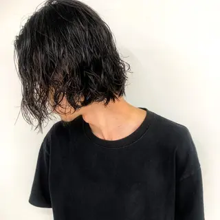 ショート パーマ メンズ SALOWIN 名古屋所属・パーマ特化美容師 /丹羽舜太のヘアスタイル