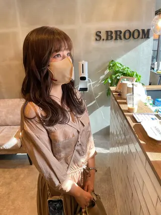 セミロング S.BROOM なんばTAKUYAのヘアスタイル