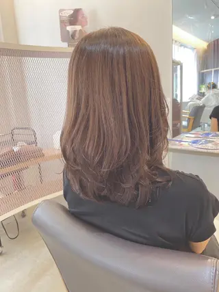 セミロング 顔周りデザイン/ ママ美容師/濱ほのかのヘアスタイル